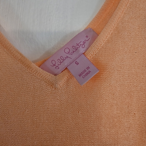 Lilly Pulitzer Indy Tassle Tank Size Small Orange - Picture 3 of 8